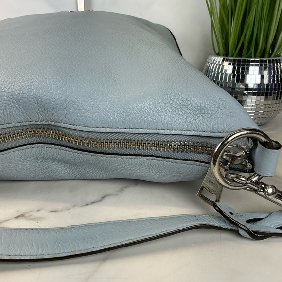 Coach Abby Hobo Baby Blue Duffle Shoulder Leather Bag Rehab - Picture 9 of 16